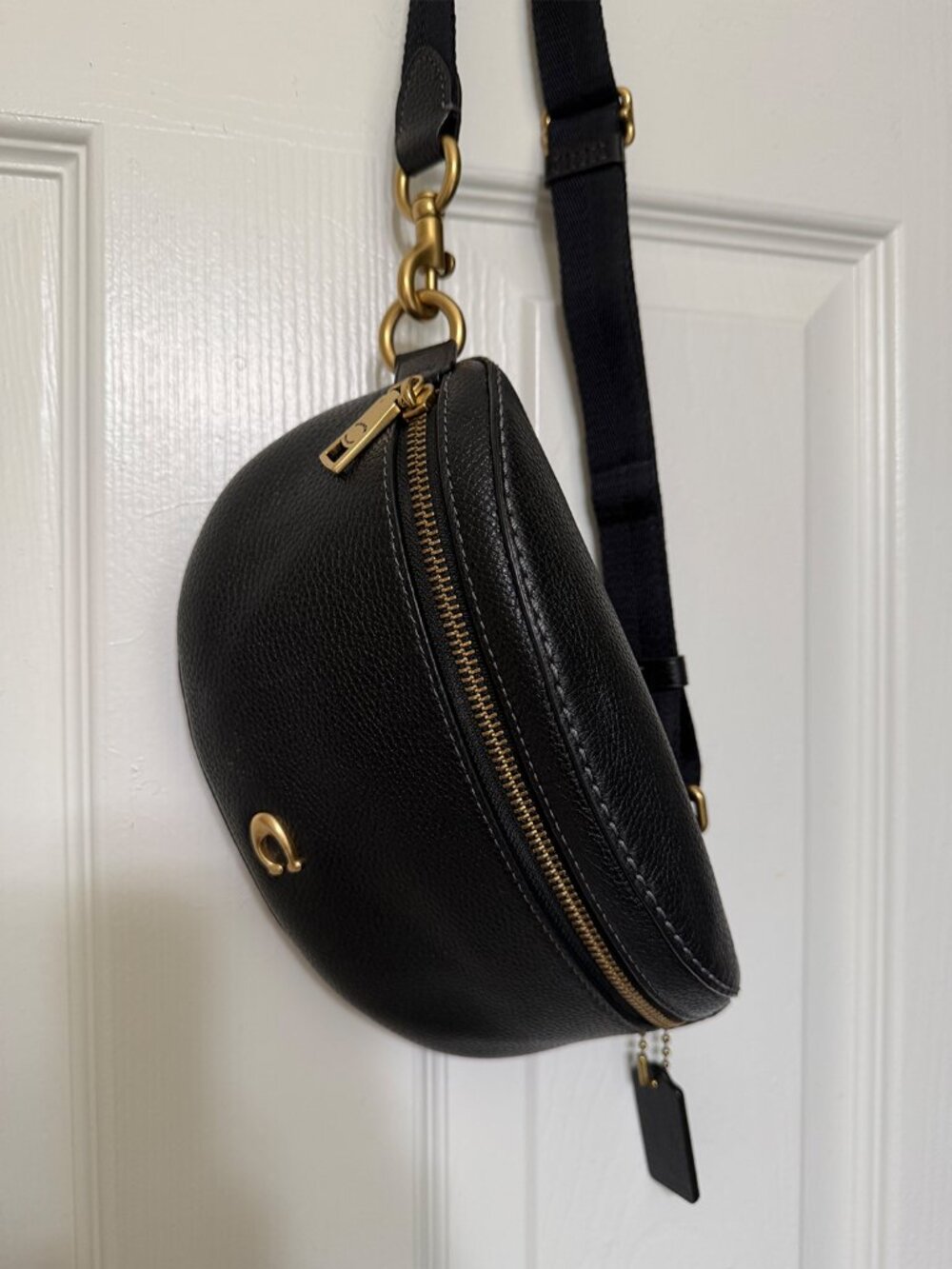 Coach Bethany Belt Bag Black Leather - Picture 9 of 13